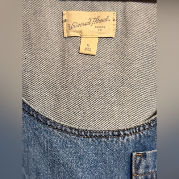 Universal Thread Light Blue Denim Tank with Chest Pocket - Picture 2 of 4